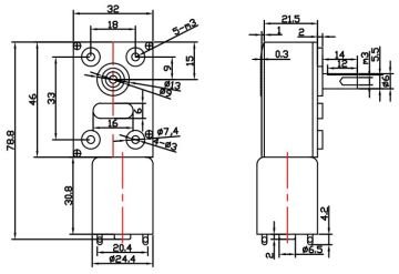 12V L Redüktörlü 100 Rpm DC Motor