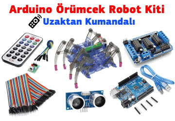 Arduino Örümcek Robot Kiti - Uzaktan Kumandalı