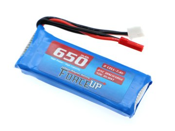 7.4V Lipo Pil 650mAh - Slim