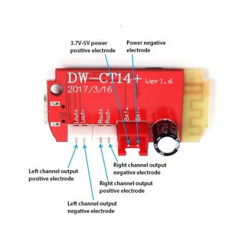 DW-CT14+ Şarj Edilebilir Bluetooth Amfi Devresi 2*5W