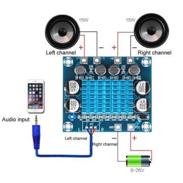 TPA3110 2x15W Streo Çift Kanal Amfi Devresi XH-A232