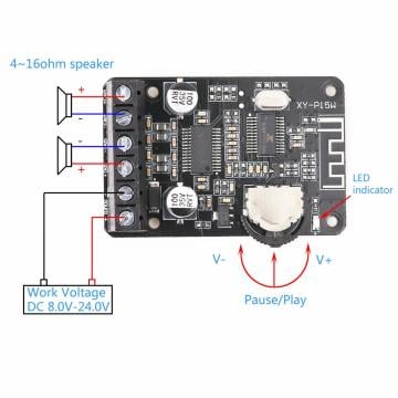 XY-P15W Bluetooth Amfi Modülü Amplifikatör Devresi