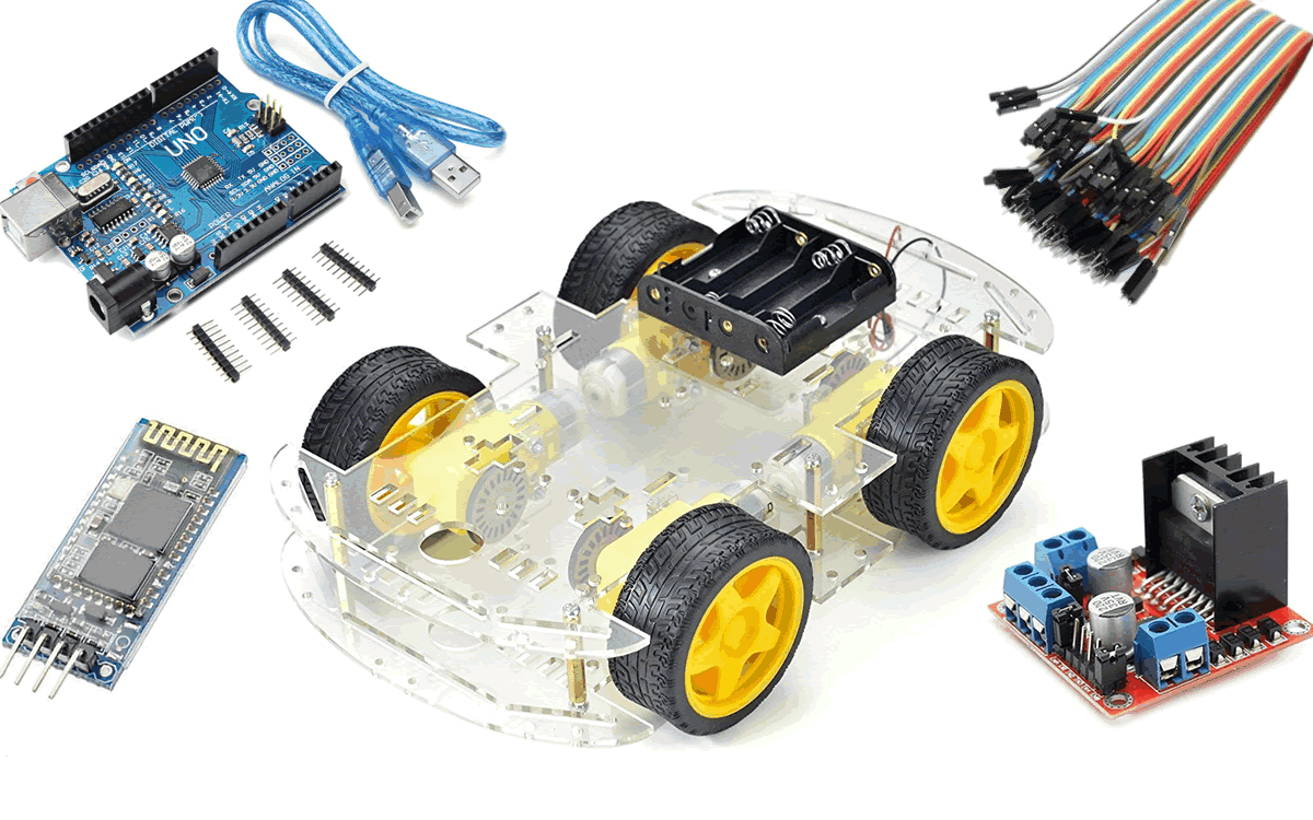Arduino Bluetooth Robot Kiti - 4WD