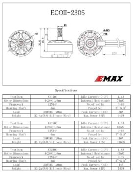 Emax ECO II Series 2306 2400kv Fırçasız Motor