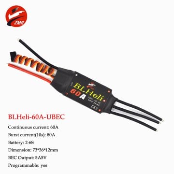 Zmr 60A Blheli Esc Fırçasız Motor Sürücü