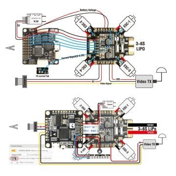 Matek FCHUB-6S w/ Akım Sensörü 184A BEC 5V & 10V Esc Güç Dağıtım