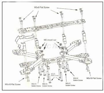 Mark4 225mm Karbon Fiber Drone Gövdesi