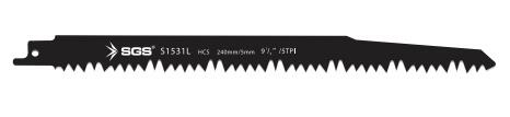 SGS HCS Tip S1531L Ahşap İçin Tilki Kuyruğu Testere 240 mm x 5 mm 010158