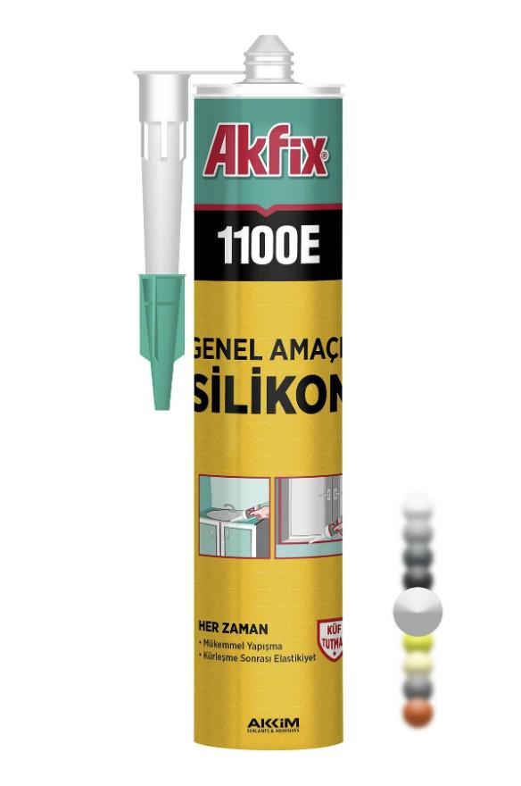 Akfix 1100E Genel Amaçlı Silikon 280gr Şeffaf