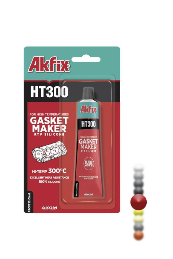 Akfix HT300 RTV Yüksek Isı Silikonu 50 gr Kırmızı