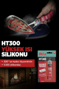 Akfix HT300 RTV Yüksek Isı Silikonu 50 gr Kırmızı