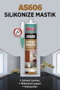 Akfix AS606 Silikonize Akrilik Mastik 500 gr Gri