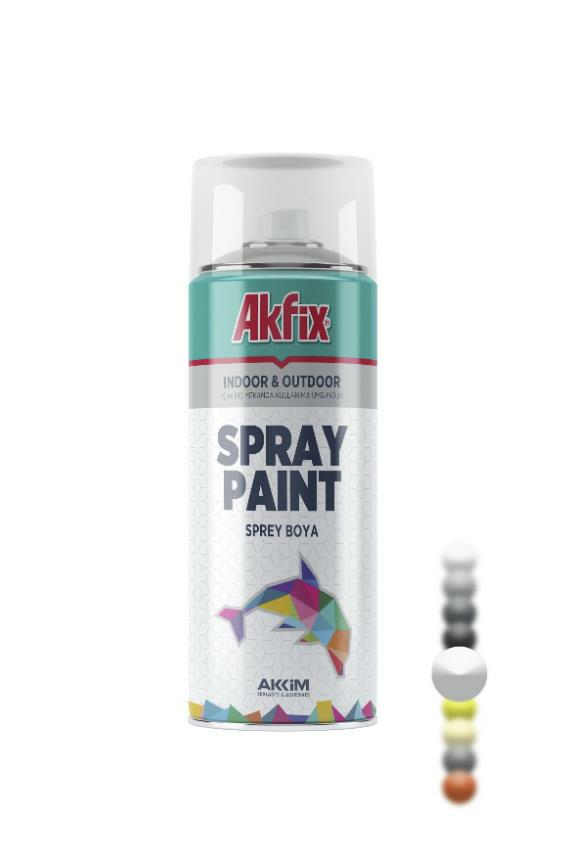 Akfix Sprey Boya Parlak Beyaz RAL9003 400 ml 300gr