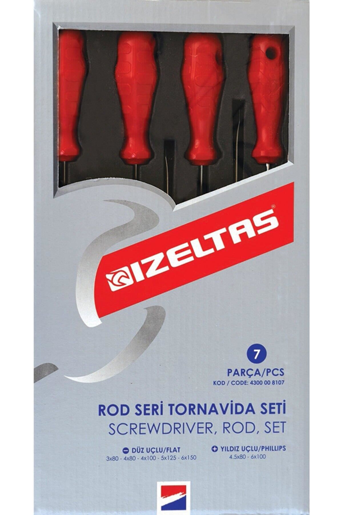 İzeltaş 4300 Rod Seri Tornavida Seti (7 Parça)