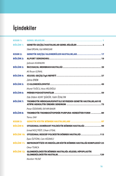 Genetik Böbrek Hastalıkları (Türk Nefroloji Derneği Yayınıdır)
