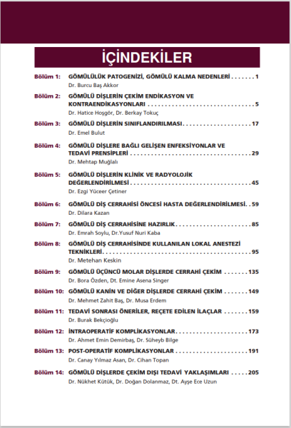 Gömülü Dişlerin Tedavi Prensipleri Akıl Notları