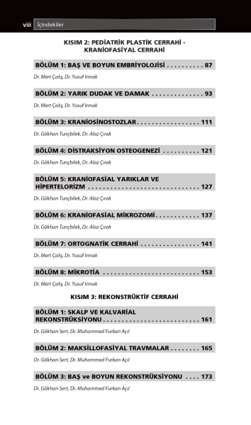 Plastik Cerrahi Akıl Notları