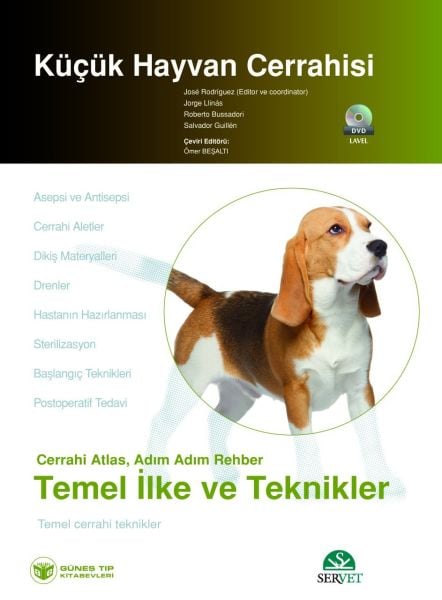 Küçük Hayvan Cerrahisi – Temel İlke ve Teknikler (Cerrahi Atlas, Adım Adım Rehber) Kitap + DVD