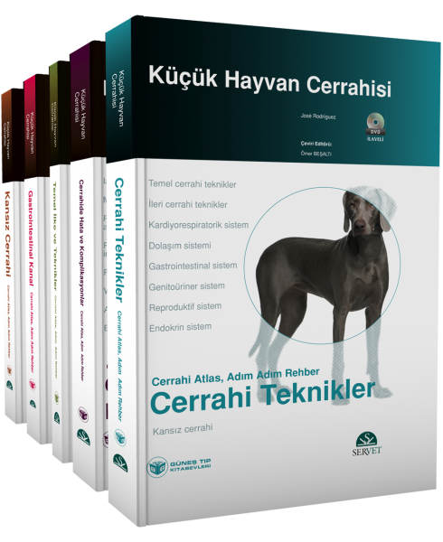 Küçük Hayvan Cerrahisi 5 Kitap (Cerrahi Atlas, Adım Adım Rehber) + DVD