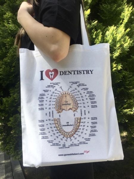 Beyaz - Love Dentistry Bez Çanta