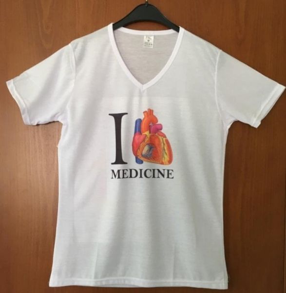 V Yaka T-Shirt Beyaz – ( Love Medicine )