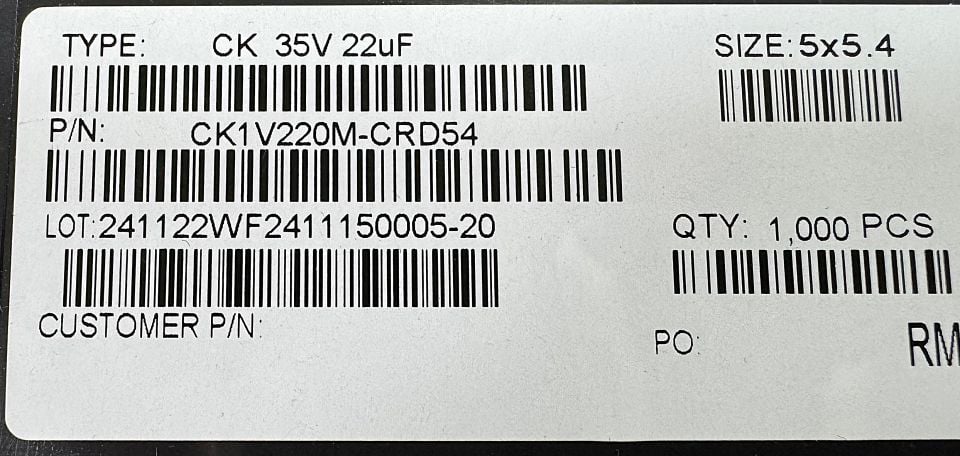 22UF 35V SMD  ( 5x5,4 )