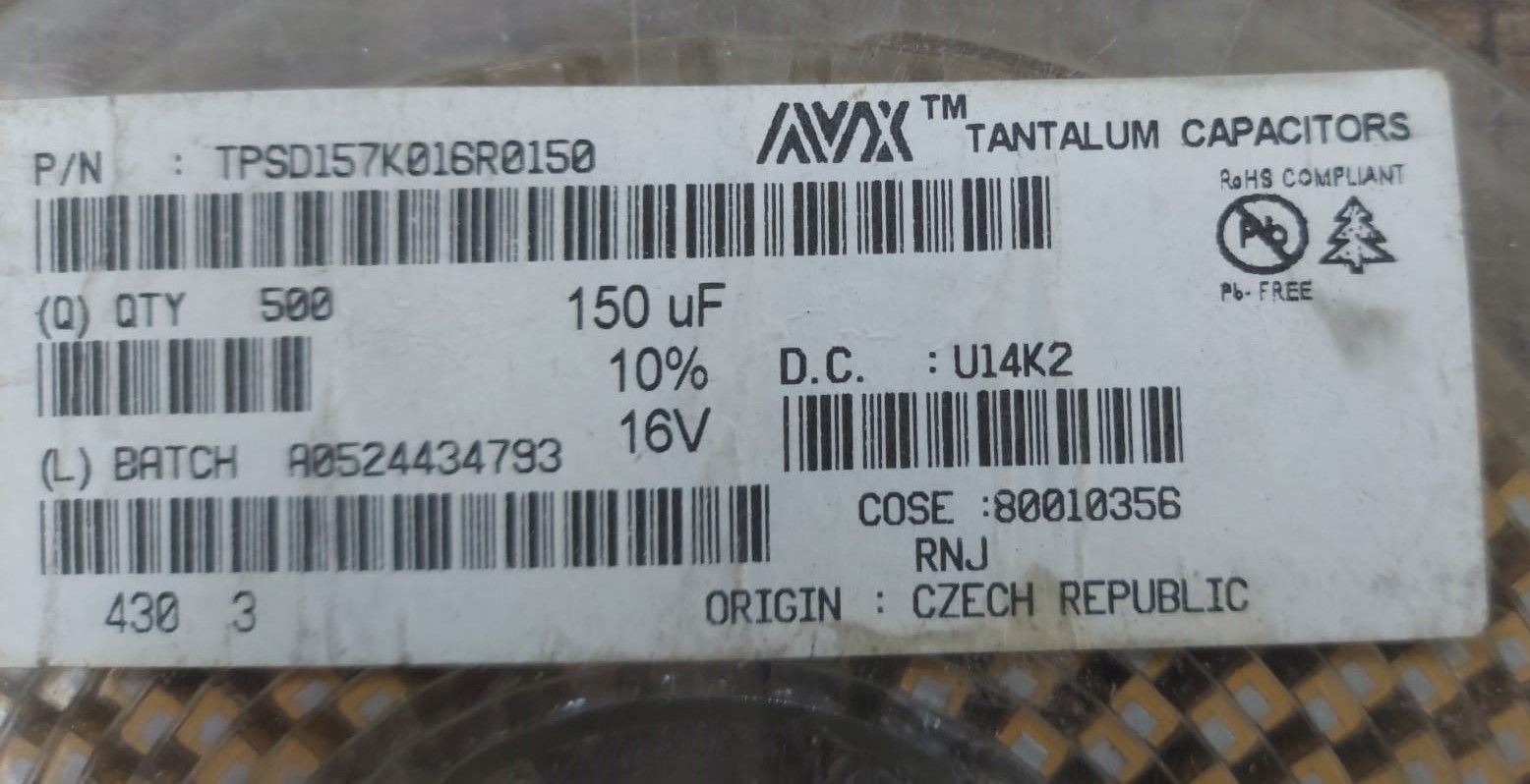 150UF 16V D CASE ( TPSD157K016R0150)  SMD TANTAL