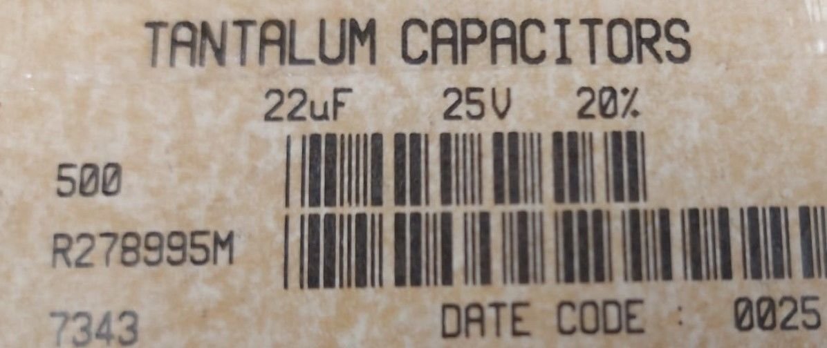 22UF 25V D CASE (TAJD226M025R) SMD TANTAL