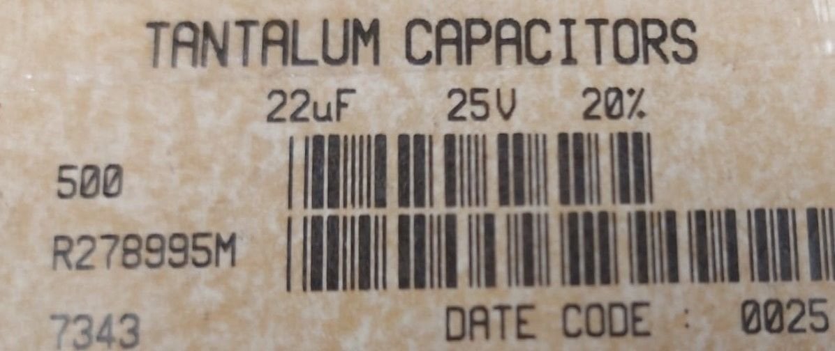 22UF 25V D CASE (TAJD226M025R) SMD TANTAL