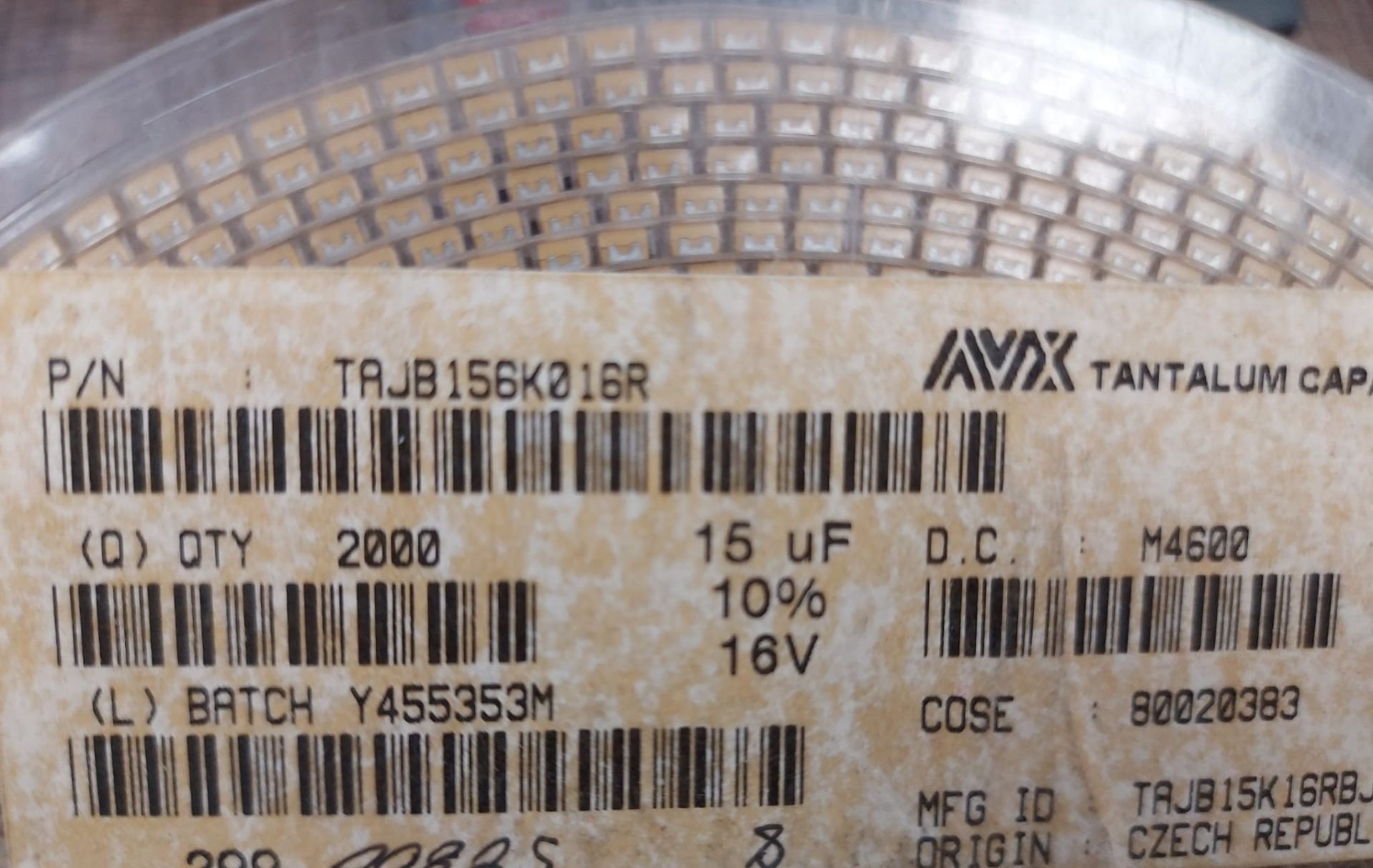 15UF 16V B CASE (TAJB156K016R)  SMD TANTAL