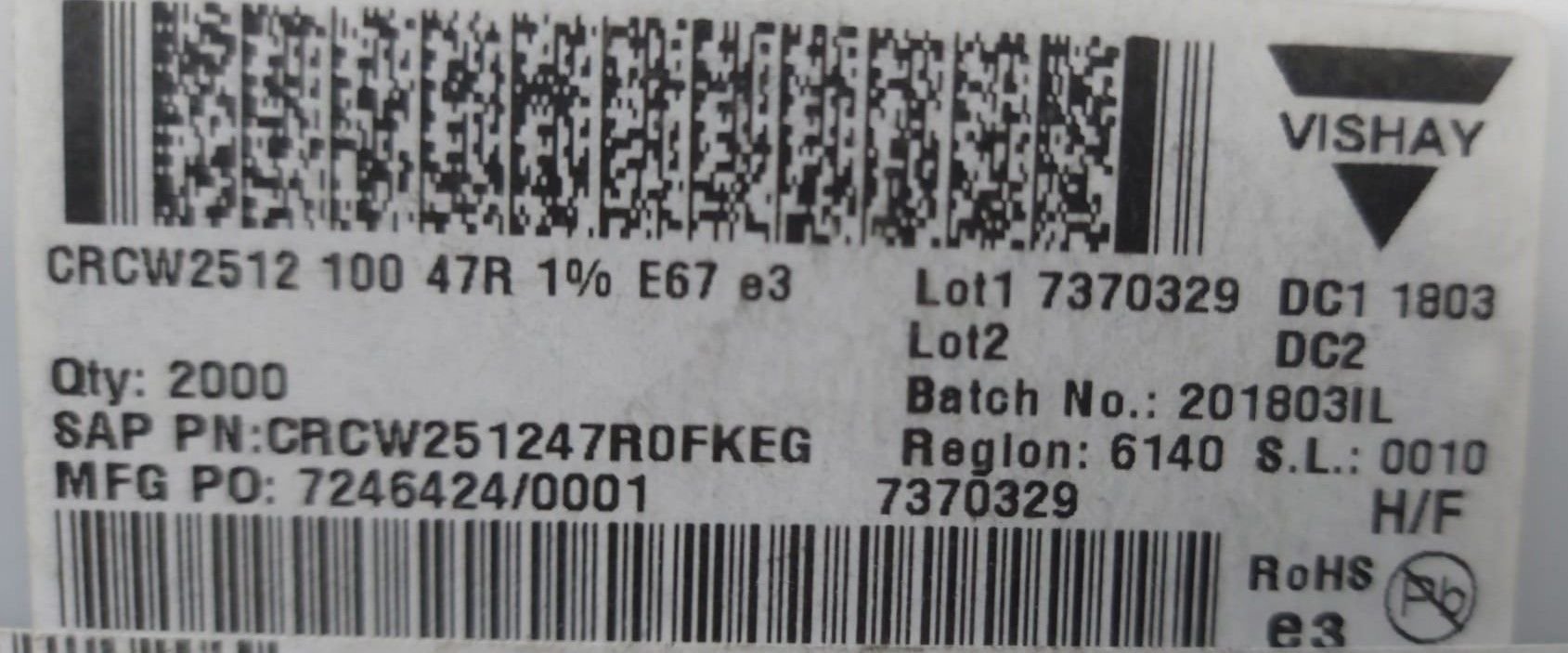 47R %1 2512   1W  SMD