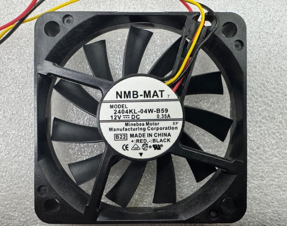 2404KL-04W-B59  60X60X10MM 12VDC  0,35A 3 KABLO FAN