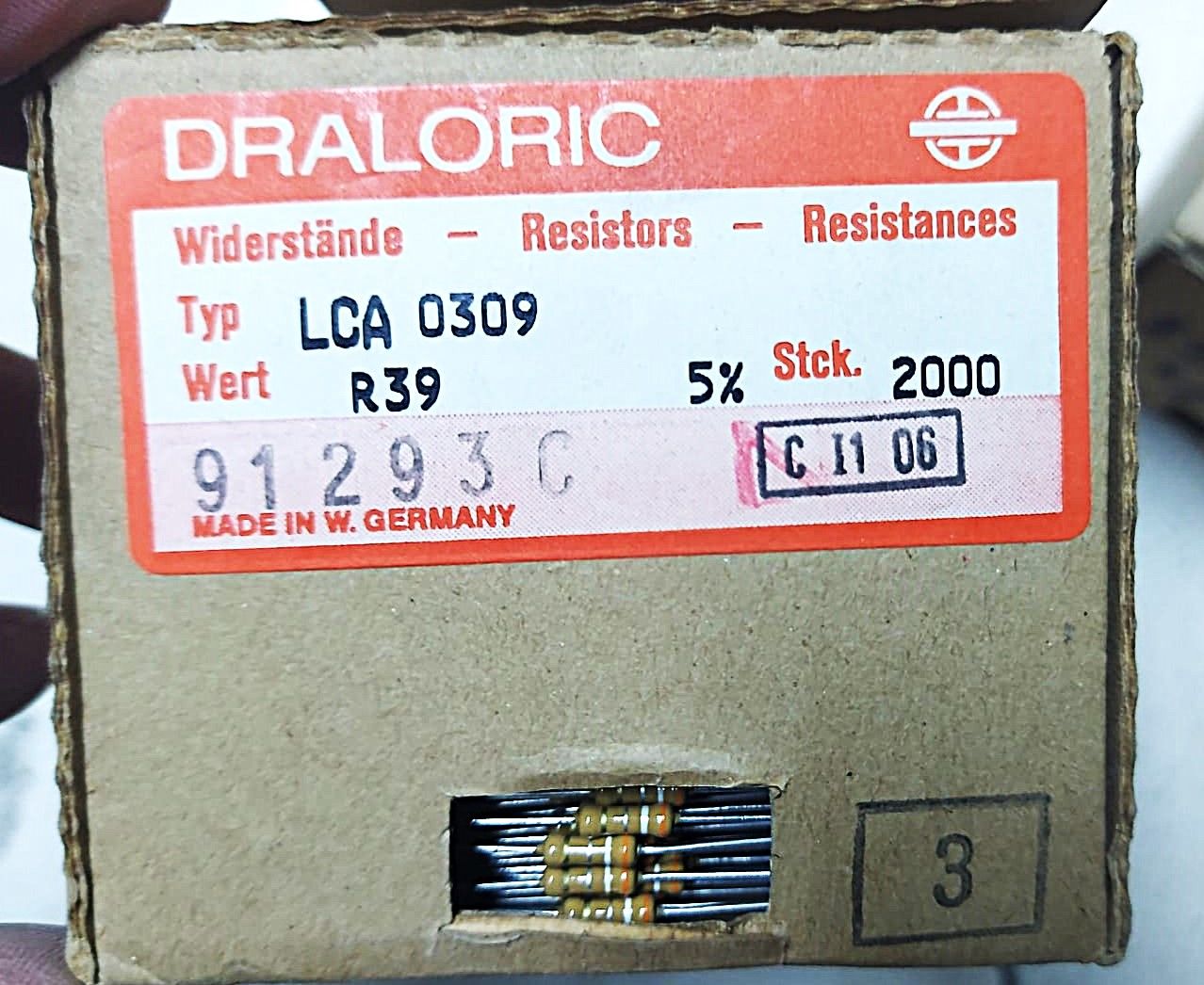 0.39R 1/2W %5 KARBON FİLM DİRENÇ