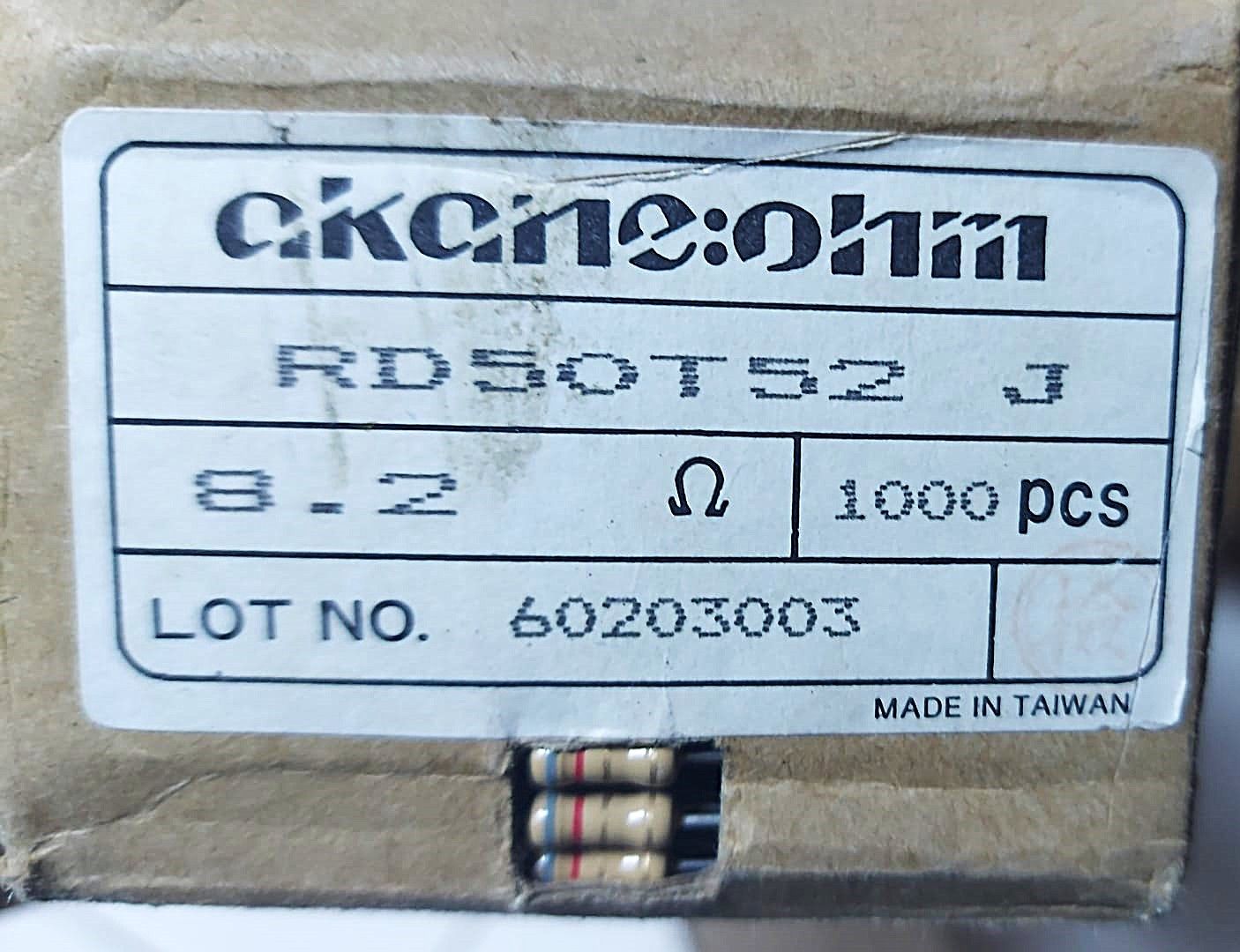 8R2 1/2W %5 KARBON FİLM DİRENÇ