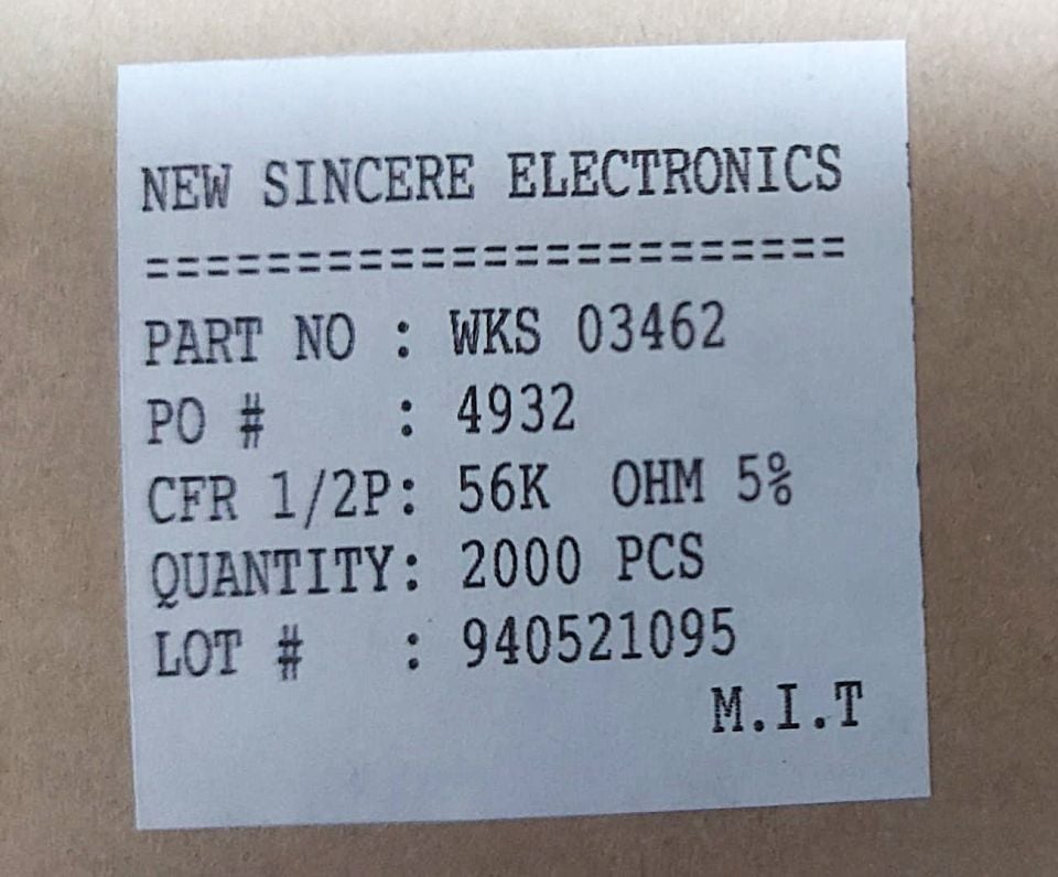 56K 1/2W %5 KARBON FİLM DİRENÇ