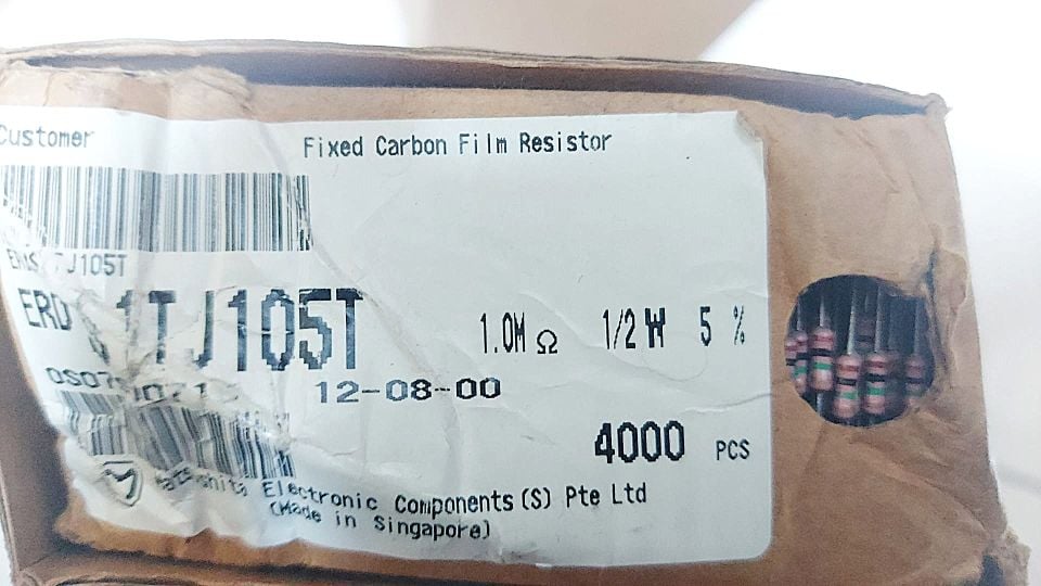 1MR 1/2W %5 KARBON FİLM DİRENÇ