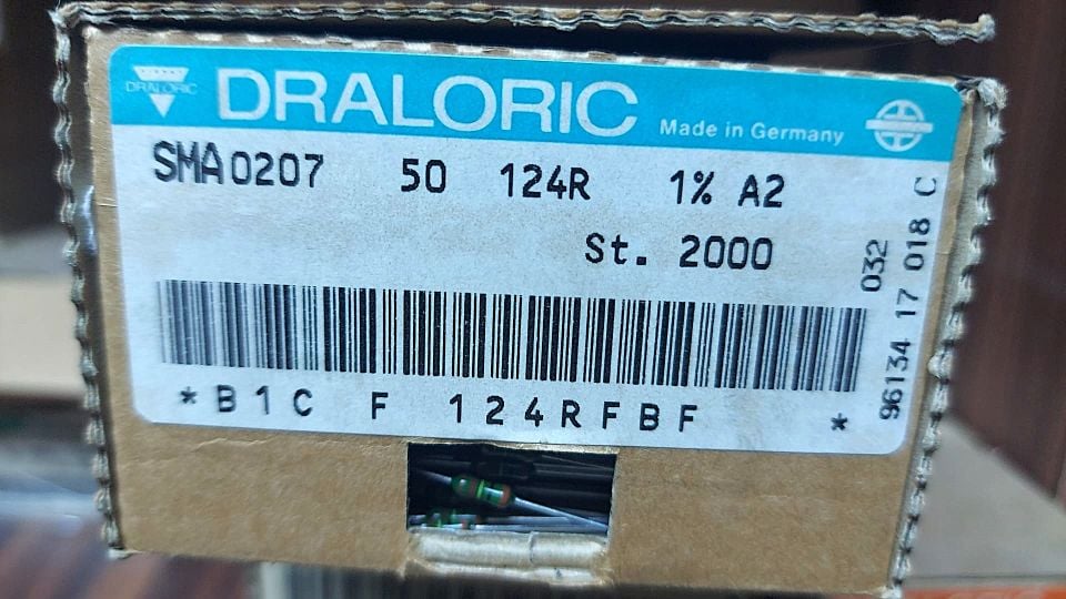 124R 1/4W %1 METAL FİLM DİRENÇ
