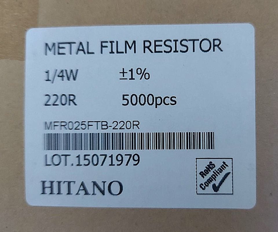 220R 1/4W %1 METAL FİLM DİRENÇ