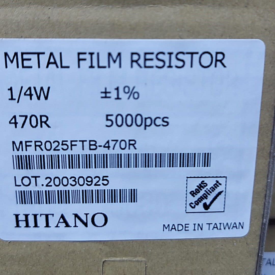 470R 1/4W %1 METAL FİLM DİRENÇ