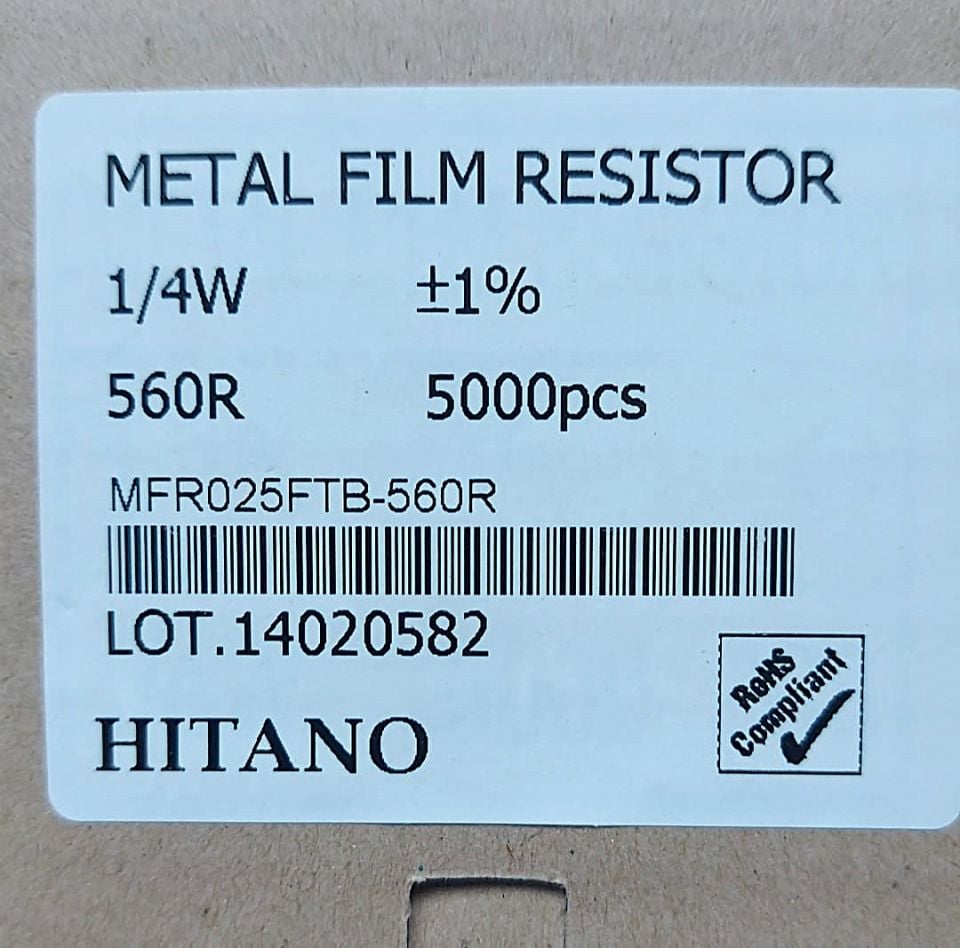 560R 1/4W %1 METAL FİLM DİRENÇ