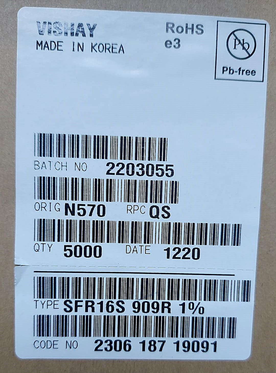 909R 1/4W %1 METAL FİLM DİRENÇ