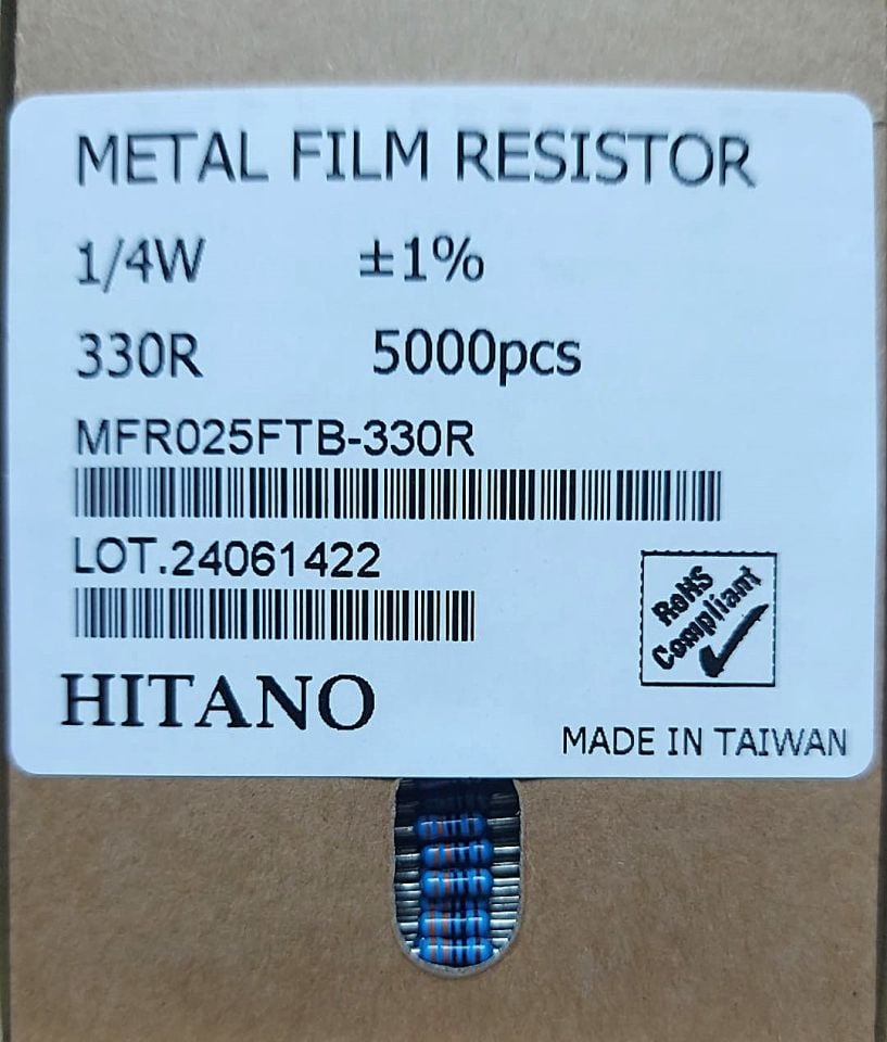 330R 1/4W %1 METAL FİLM DİRENÇ