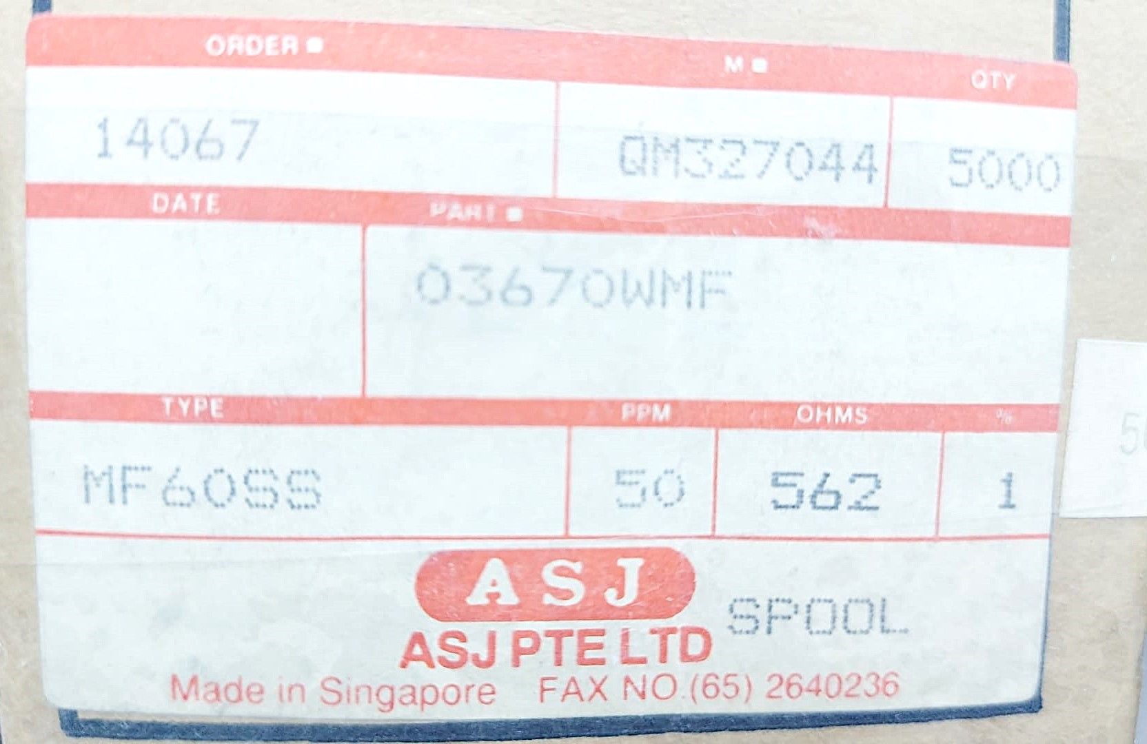 562R 1/4W %1 METAL FİLM DİRENÇ