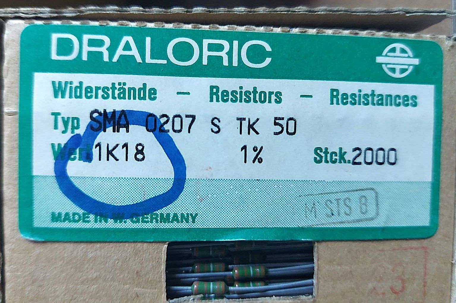 1K18 1/4W %1 METAL FİLM DİRENÇ