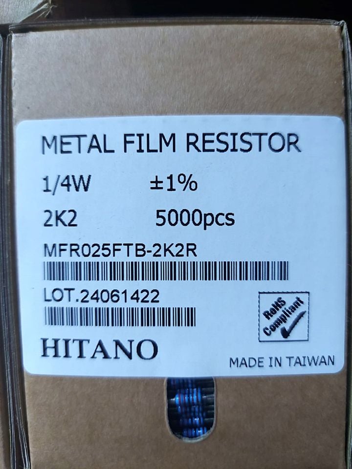 2K2 1/4W %1 METAL FİLM DİRENÇ