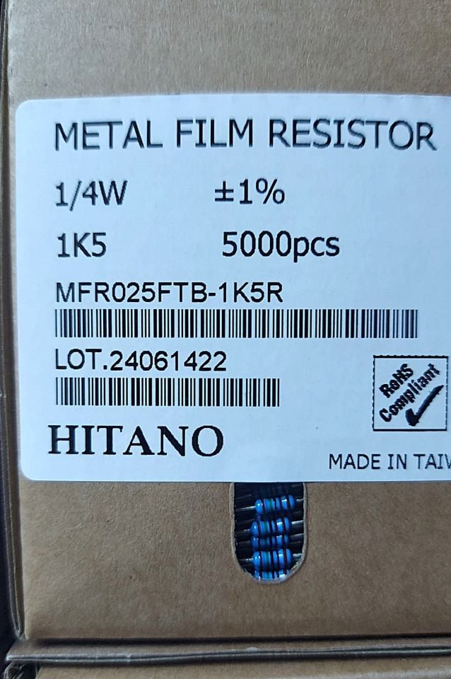 1K5 1/4W %1 METAL FİLM DİRENÇ