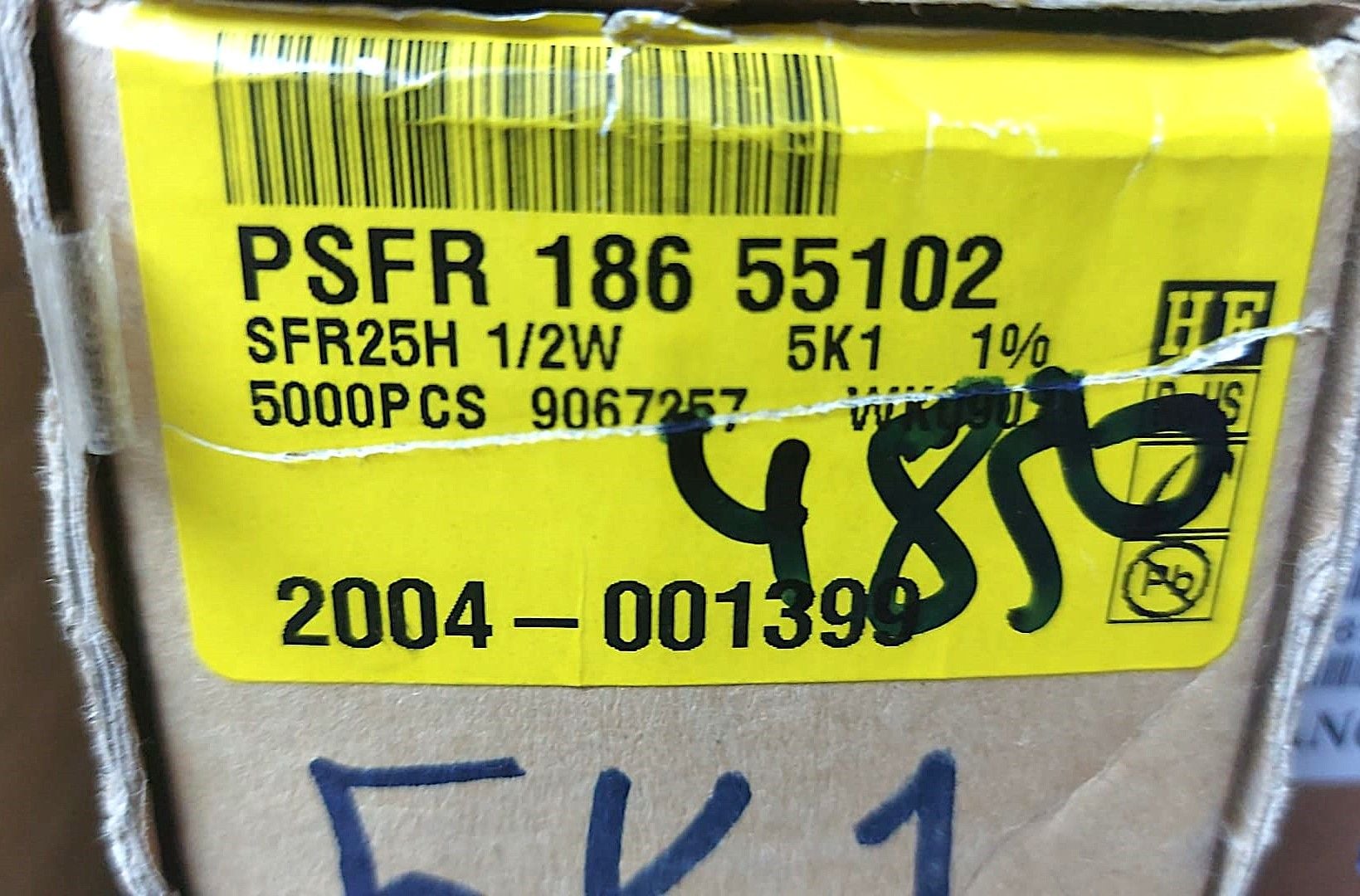 5K1 1/4W %1 METAL FİLM DİRENÇ