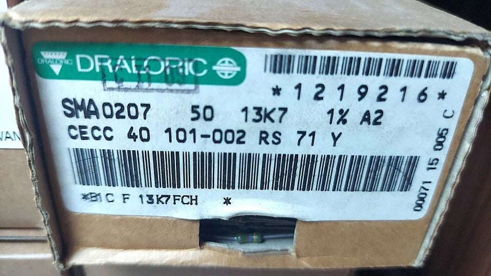 13K7 1/4W %1 METAL FİLM DİRENÇ