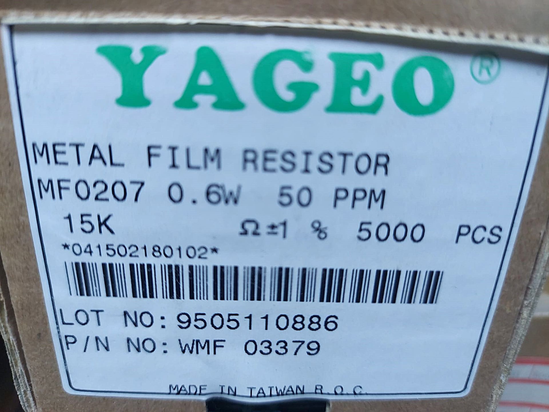 15K 0.6W %1 METAL FİLM DİRENÇ