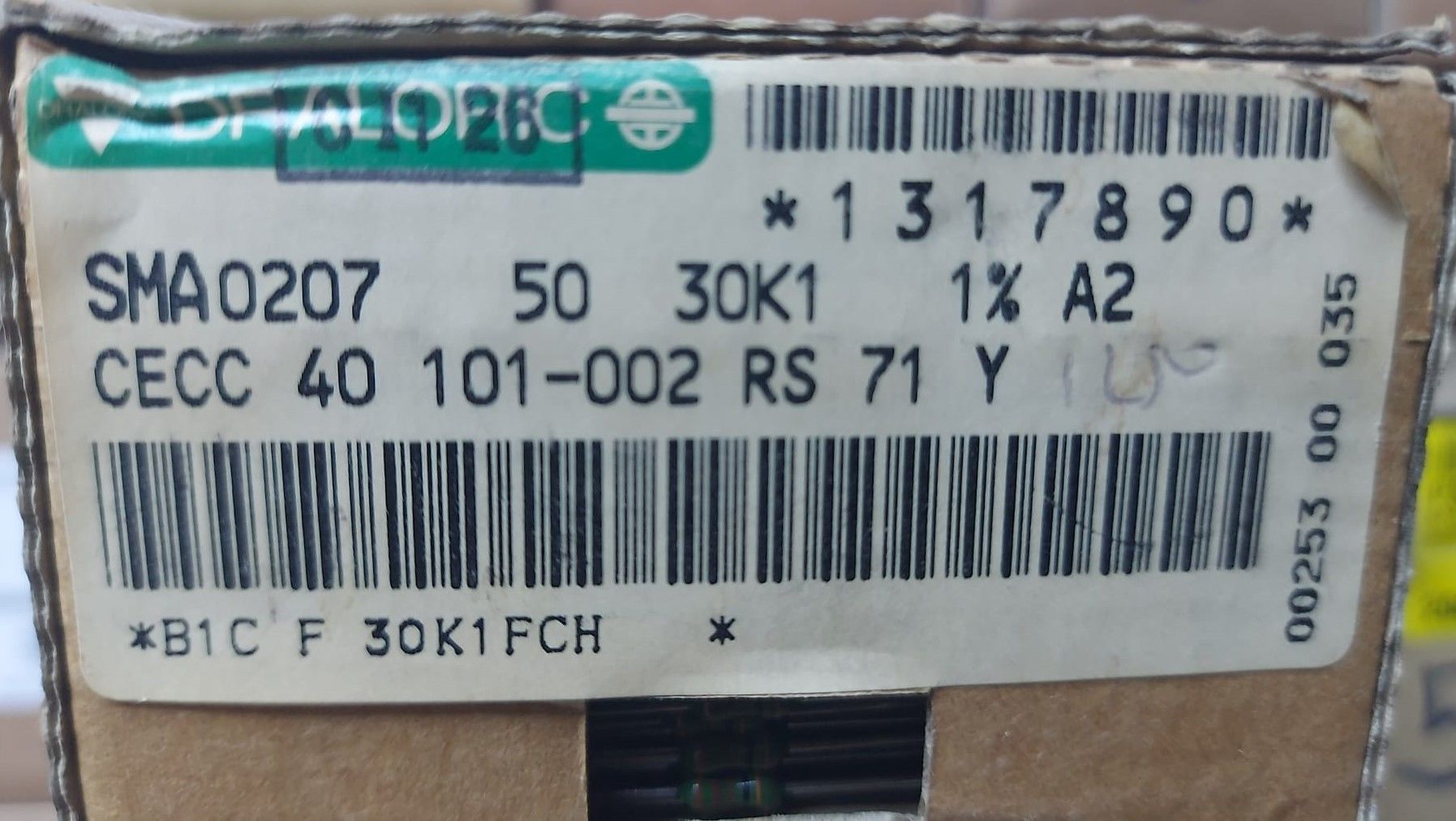 30K1  1/4W %1   METAL FİLM DİRENÇ